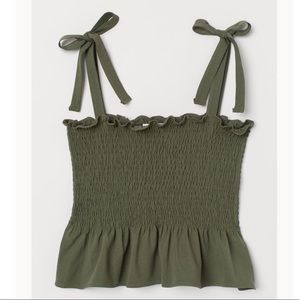 NWOT Khaki Crop Top
